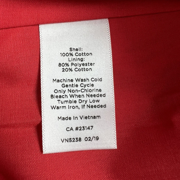 Talbots Fit &‎ Flare Medallion Dress Red & Blue Square Neck Midi Pleated Lined - Picture 11 of 16